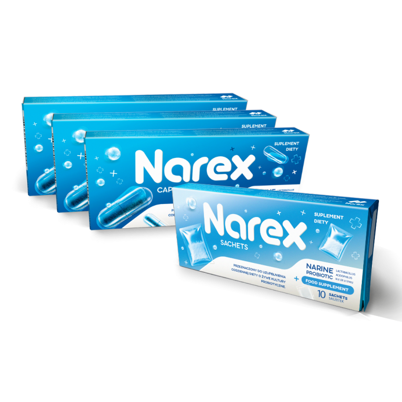 Narex Caps 4 szt. i Narex Sachets