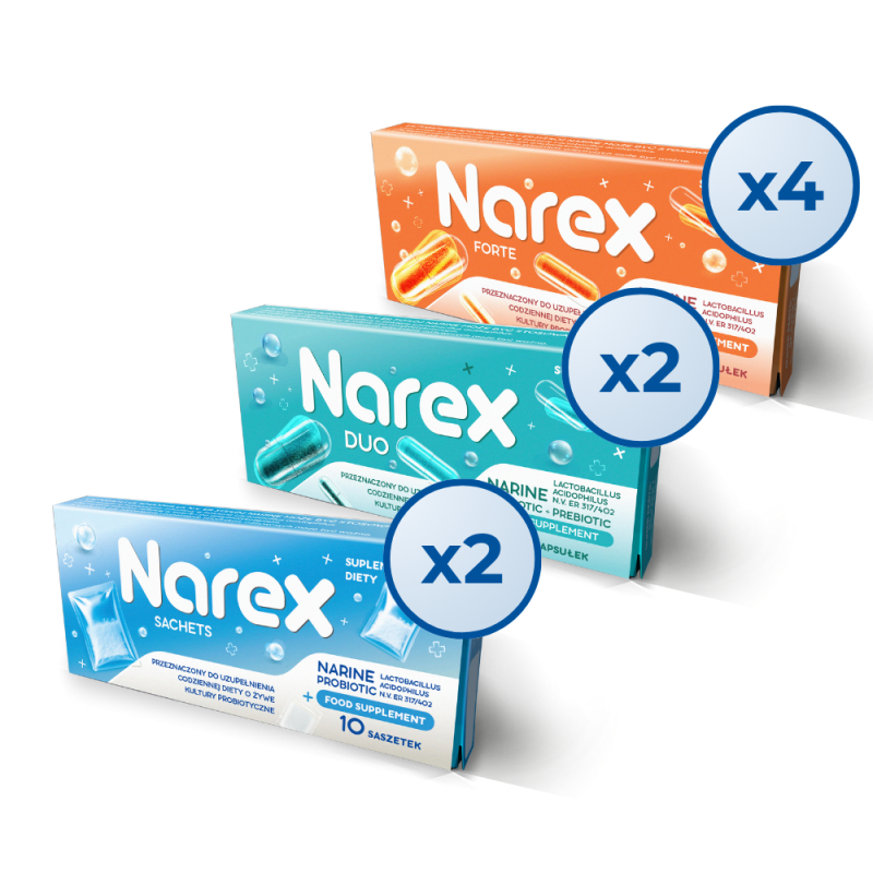 Probiotyk Narine • Zestaw w Trakcie Intensywnej Terapii • Kuracja 30-dniowa